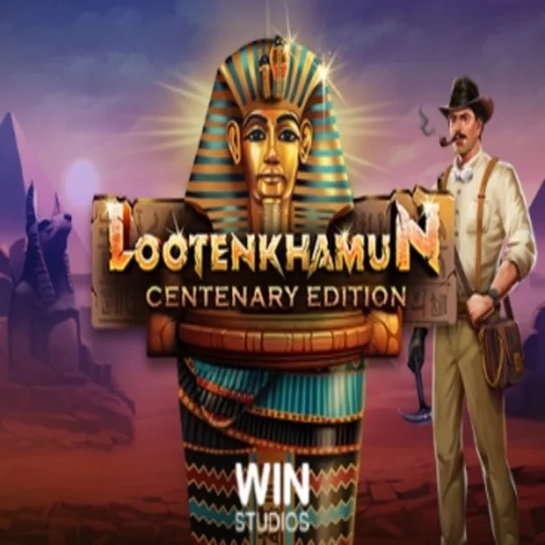 Loot'en Khamun the Dead Sea Scrolls slot logo by Win Studios at GoldRun Casino