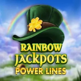 Rainbow Jackpots Power Lines slot logo by Red Tiger Gaming at GoldRun Casino