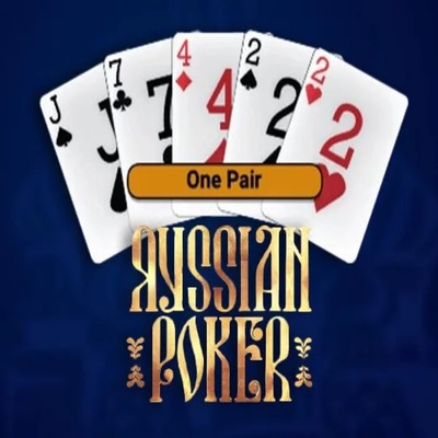 Russian Poker slot logo by OneTouch Games at GoldRun Casino